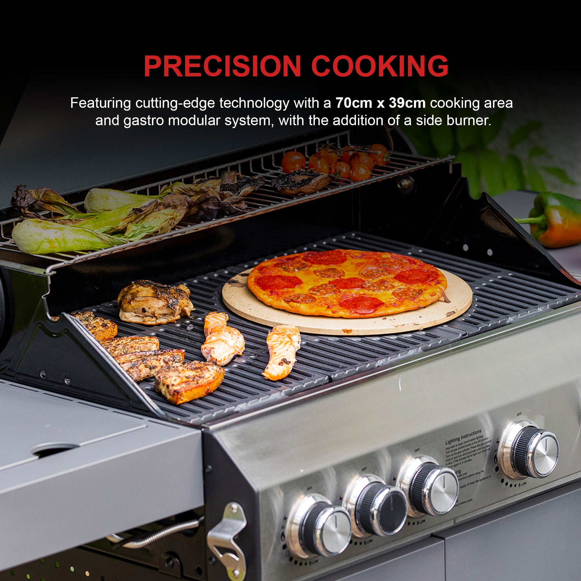 Classic 4 Burner Barbecue (With Side Burner)