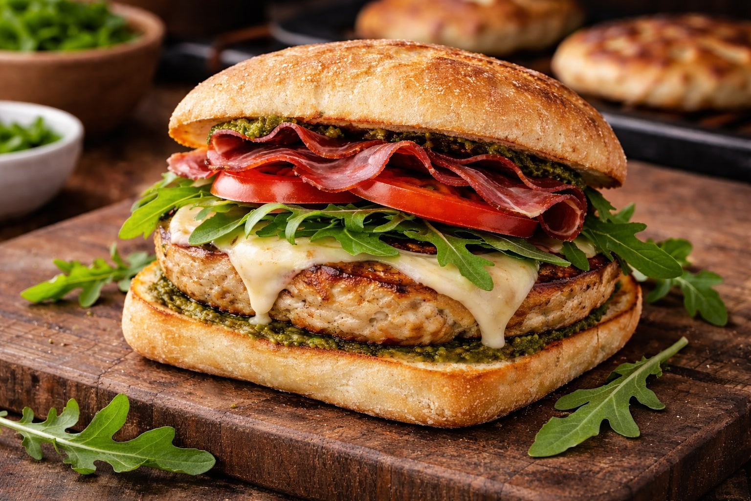 Italian-Style Parmesan Chicken Burger